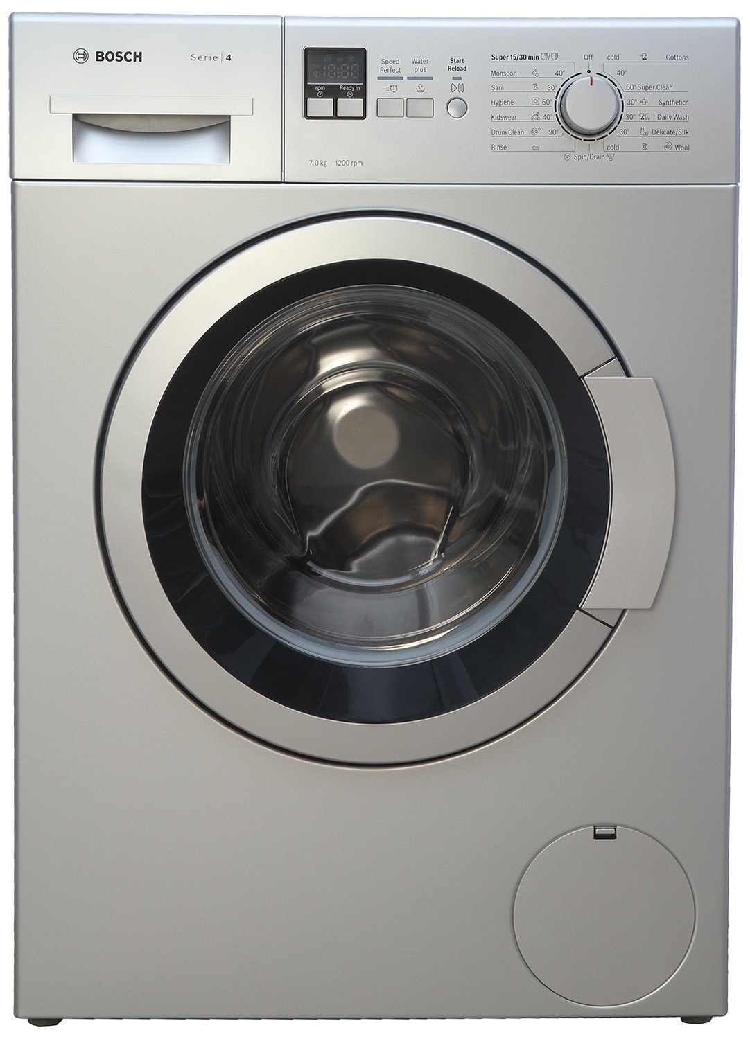 Bosch 7 kg Fully-Automatic Front Loading Washing Machine (WAK24168IN, Silver)